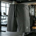 thumbnail image 2 of cllios Men's Athletic Shorts 5 Inch Inseam Breathable Quick Dry Fitness Shorts Solid Color Lightweight Cooling Running Short with Zipper Pockets Gray XL, 2 of 6