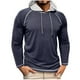 thumbnail image 2 of pstuiky Camisas de manga larga abrigadas para hombre, Camisa básica de manga larga con cuello redondo y transpirable de color sólido a la moda informal para hombre salir tops s, 2 of 7
