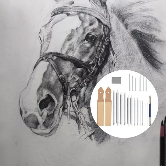 WHAMVOX  Drawing Pencil and Paper Sketch Set Wipe Craft Tools Student