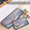 thumbnail image 5 of 2-Piece Kitchen Rugs Set Non-Slip Mats Carpet Floor for Kitchen, Bathroom (19.7"x27.6" & 19.7"x47.2") Santa Claus in Sleigh, 5 of 7