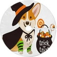 thumbnail image 1 of FMSHPON Halloween Corgi Dog Dressed As Witch Xmas Christmas Tree Skirt Stand Mat for Holiday Party Decoration Indoor Outdoor 36 inches, 1 of 6
