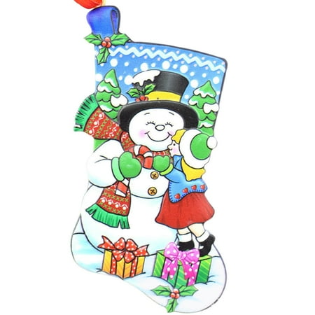 

dianhelloya Christmas Tree Pendant With Lanyard Cartoon Santa Claus Christmas Stockings