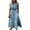 B-Blue Dress for Women, variant on Denim Dresses for Women Summer Split Hem Beach Vacation Long Sundress Casual Loose Fit Sleeveless Crewneck Dress Dark Blue XXL