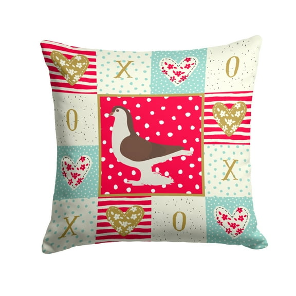 Large Pigeon Love Fabric Decorative Pillow
