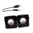 thumbnail image 4 of MERIGLARE 2x Computer Speakers Gaming Speakers 3.5mm Jack Solid Technology Wired Speakers Mini Speakers for Travel PC Desktop Home, 4 of 8