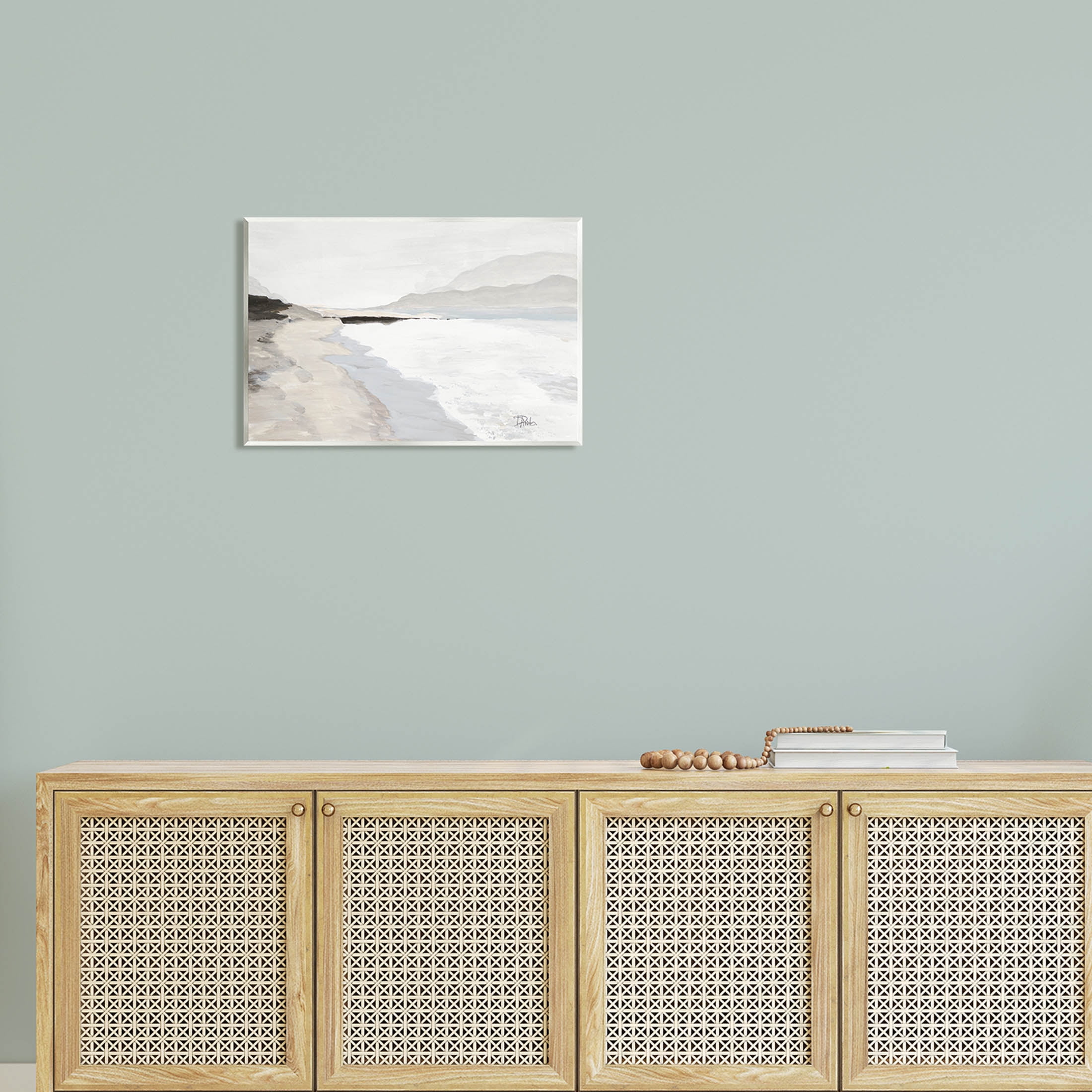Beach Foam Coastal Shore Coastal Painting Unframed Art Print Wall Art