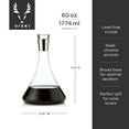 thumbnail image 3 of Viski Glass Wine Decanter with Stopper, White and Red Wine Carafe, 60 oz, 3 of 7