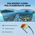 thumbnail image 5 of KastKing Tarkio Polarized Fishing Sunglasses, UV400, Rimless Wrap, 5 of 7