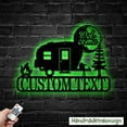 thumbnail image 2 of Handmadetneonsign Custom Camper Van Metal Wall Art LED Light, Wild Camping Metal Sign, Nature Mountain, 2 of 5