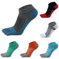 thumbnail image 6 of Men's Five Toe Breathable Cotton Socks Pure Sports Trainer Running Finger Socks, 6 of 8