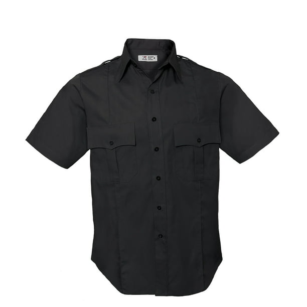 Rothco Short Sleeve Uniform Shirt, Midnight Navy Blue, L - Walmart.com