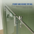 thumbnail image 5 of 56"-60"W x 70"H Frameless Shower Door, Sliding Shower Door, Premium 5/16"(8mm) Thick Tempered Glass Shower Enclosure with Towel Bar ,Double Side Easy Clean Coat,Brushed Nickel Finished With Buffer, 5 of 16