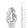 thumbnail image 3 of Miabella Twisted Hoop Earrings Sterling Silver, 3 of 4