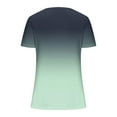 thumbnail image 4 of WIZUTIZ Womens Shirts Holiday Saving Cozy Style Holiday Beach Plus Tshirts Short Sleeve Cotton Soft Ladies Tops Plain V-Neck Plus Size Tshirt Cotton Blend Trendy Shirts Lightweight Solid Tee Green M, 4 of 5