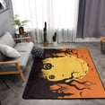 thumbnail image 2 of DouZhe Tapis de Zone Motif Visage de Citrouille Maléfique Halloween Antidérapant Lavable en Machine, Style Tapis Paillasson, 63x48 Pouces, 2 of 6