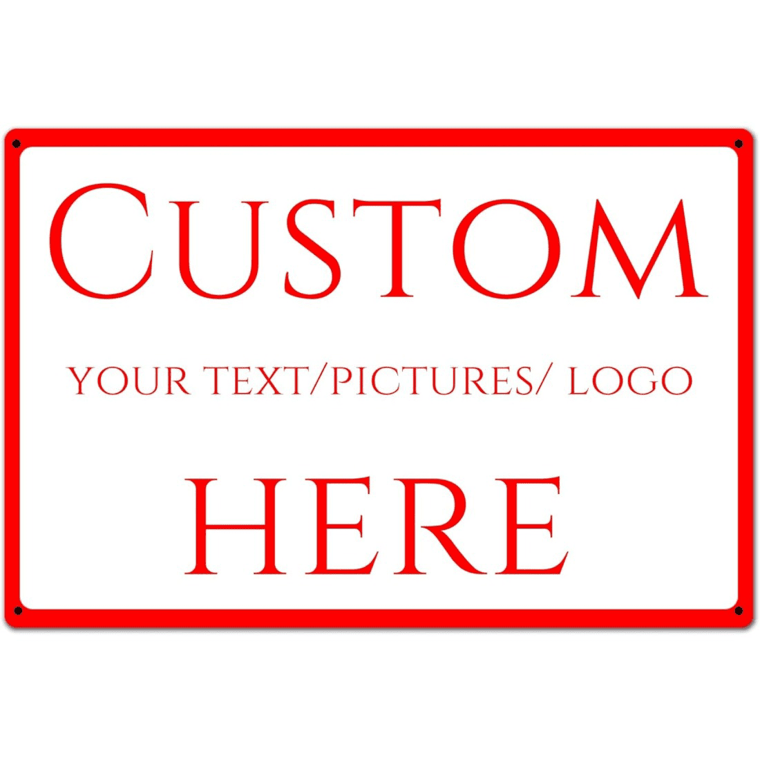 Personalized Metal Sign Weatherproof Reflective Customizable Sign for Office Business Home Multiple Sizes Halloween Christmas New Year Gift