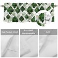 thumbnail image 3 of Deep Green Moroccan Valances for Windows Abstract Gradient Gold Green Geometric Valance Curtains Rod Pocket Bathroom Small Window Treatments for Kitchen Living Room Bedroom, 42"x12", 3 of 7