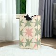 thumbnail image 6 of Yayeee Freestanding Laundry Hamper with Handle Collapsible Large Storage Basket for Clothes, Pink and Green Geometric, 6 of 7