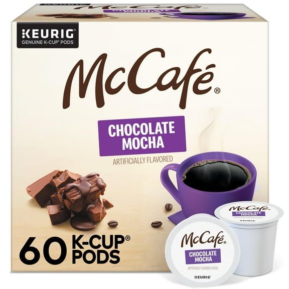 McCafe Chocolate Mocha, Single Serve Coffee Keurig K-Cup Pods, Flavored Coffee, 60 Count, (6 Packs of 10)