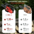 thumbnail image 3 of BAOKALER 12" Top Handle Gas Chainsaw,2-Stroke 25.4cc Portable Chain Saws for Wood Cutting, Gasoline Chain Saws for Trees, 3 of 7