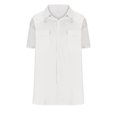 thumbnail image 4 of pstuiky Camisas de vestir de manga corta para hombre, Blusa informal de manga corta con cuello vuelto y bolsillos de color liso vintage para hombre camisas casuales para hombre m, 4 of 6
