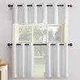 thumbnail image 3 of No. 918 Montego Grommet Textured Kitchen Curtain Tier Pair, 56" x 24", White, 3 of 10