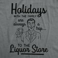 thumbnail image 2 of Mens Holidays With The Family Are A Trip to The Liquor Store T Shirt Funny Christmas Tee Graphic Tees, 2 of 9