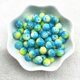 thumbnail image 1 of New 4/6/8/10mm Pattern Round Glass Beads Loose Spacer Beads for Jewelry Making DIY Bracelet Necklace Accessories, 1 of 5