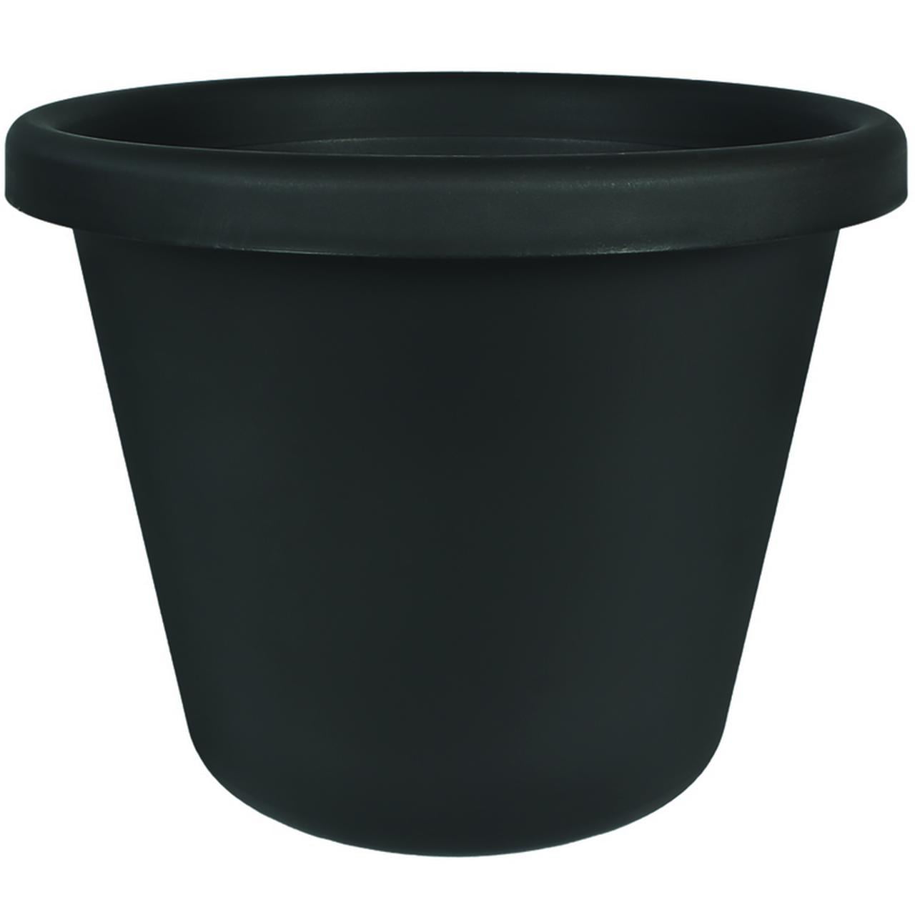 The HC Companies 24 Inch Indoor and Outdoor Classic Durable Plastic Flower Pot Container Garden Planter with Molded Rim and Drainage Holes Chocolate 