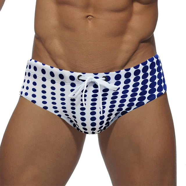 Short Swimming Trunks for Men Drawstring Low Waist High Vent Quick Dry Swim Shorts