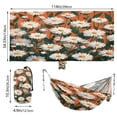 thumbnail image 2 of Hanging Hammock Portable Travel Camping For Outdooor Beach Camping Hiking White Flowerss, 2 of 8