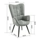 thumbnail image 3 of Silla Sillón Sofá individual Moderno Cómodo, Gris FurnitureR  Moderno, 3 of 7