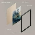 thumbnail image 4 of PixonSign Framed Wall Art Green & Teal Watercolor Forest Pine Trees Posters, Set of 4 Nature Wilderness Photography Realism Canvas Prints, Rustic Wall Décor for Home Decor - 8"x10" Black, 4 of 5
