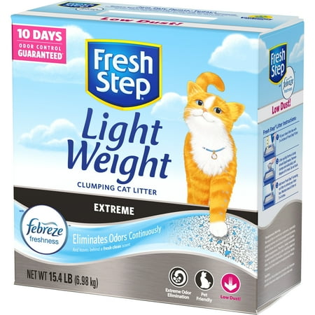 Lightweight Cat (Fresh Step Lightweight Extreme Scented Litter with the Power of Febreze, Clumping Cat Litter, 15.4)