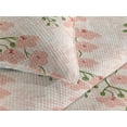 thumbnail image 3 of Ambesonne Soft Floral Quilted Bedspread Set 3 Pcs, Romantic Orchid Flowers, Queen, Blush Olive Green, 3 of 4