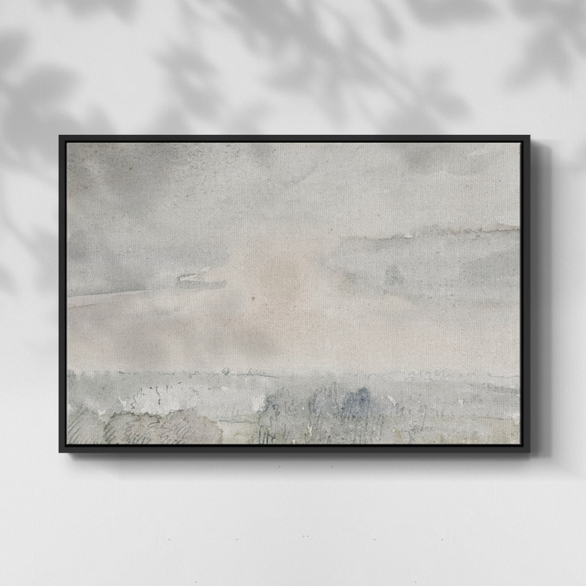 Vintage Landscape-CCCXXXIX By Wexford Home Framed in Black Wood Gallery Wrapped Canvas 17 in. x 25 in.