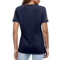 thumbnail image 3 of Iaqnaocc 4th Of July Tops for Women Trendy Short Sleeve America 250 Crew Neck Patriotic 250 anniversary usa flag Tees Retro 2026 Summer Festival T Shirts for Women Navy M, 3 of 3