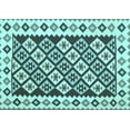 thumbnail image 1 of Ahgly Company Indoor Rectangle Southwestern Light Blue Country Area Rugs, 8' x 12', 1 of 4