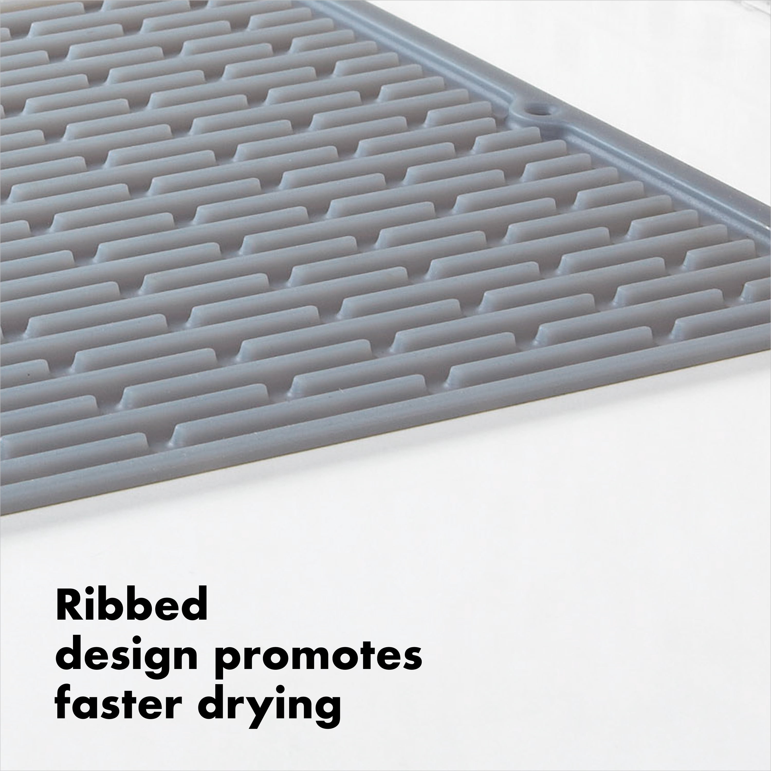 (3 pack) OXO Large Silicone Drying Mat, 16.75-In x 12.5-In, Gray