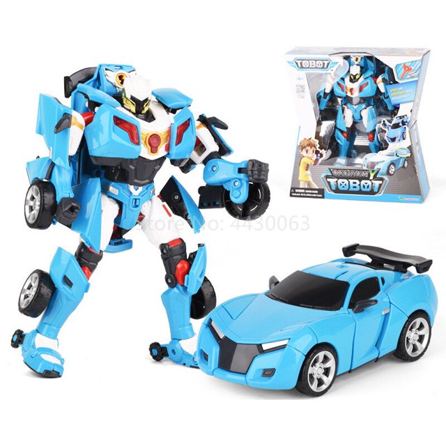 ¡Grande! Juguetes de Robot de transformación ABS Tobot para niños, juguetes de animales de dibujos animados de Corea, juguetes de Anime Tobot deformación, coche, avión, regalo Fivean unisex