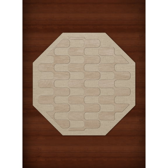 Dalyn Dover Area Rug DV9 Dv9 Linen Grid Waves 4' x 4' Octagon