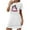 White, variant on Aobny Women Matching Pajamas for Family Pink Cute Ghost Sleepshirt Short Sleeve Short Matching Family Pajamas,S