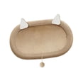 thumbnail image 2 of Cama rascador de sisal para gatos, resistente, para que los gatitos afilen sus garras, resistente al desgaste, ovalada 2 en 1. Con orejas, 2 of 8
