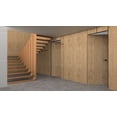 thumbnail image 3 of Invisible Solid Hidden Door with Handle | Planum 0010 Split Wood with Black Hidden Frame 32" x 84" Left-hand Inswing Black Frame | Concealed Hinges Lock Handle | Modern Frameless Doors, 3 of 6