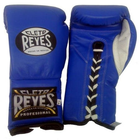 Cleto Reyes Traditional Lace Up Training Boxing Gloves - 16 oz - Blue