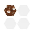 thumbnail image 2 of Kll Hexagon Drink Coasters Set Of 4,Pu Leather Absorbent Coasters Set Decorative Coffee Cup Coasters Housewarming Gift For Home Decor-Sloths Need More Coffee, 2 of 9