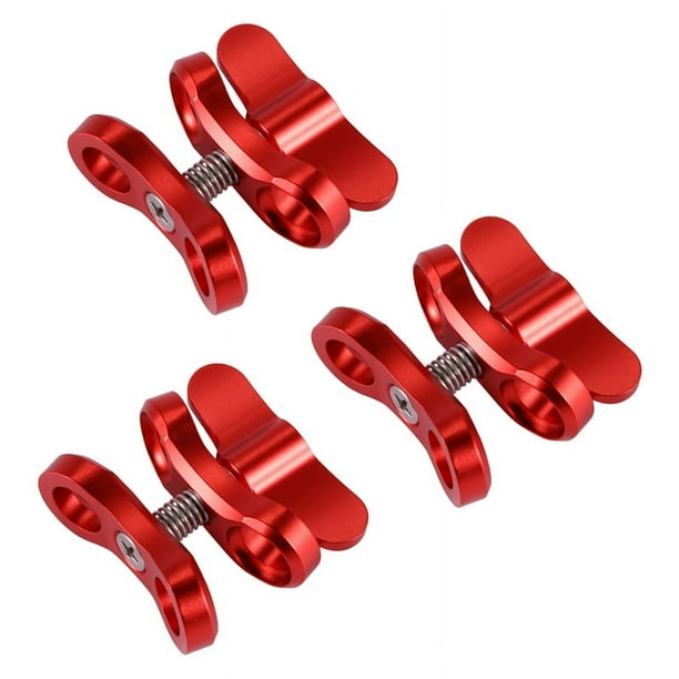 3X Accesorio de Camara Clip de Mariposa de Bola de Luz de Buceo Abrazadera de Brazo Montaje de Aluminio para Gopro Hero 3 + / 4/5 Xiaoyi Gitup SJ6000 Camara Rojo