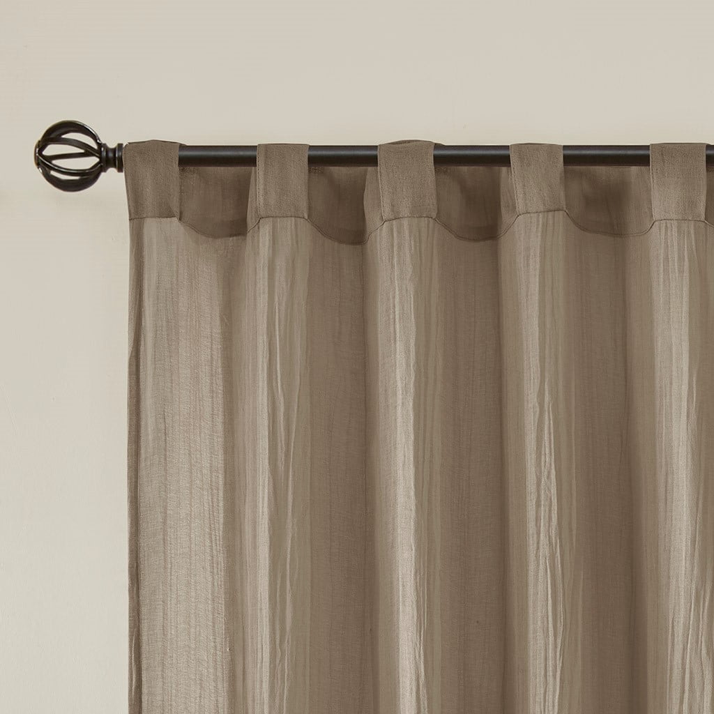 Solid Crushed Curtain Panel Pair (2 Pcs Window Panels)