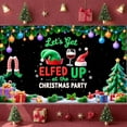 thumbnail image 3 of Elf Theme Christmas Party Banner Colorful Lights Holiday Display Festive Decor Red Green Elf Theme Backdrop for Christmas Party Holiday Gathering Home Party, 3 of 9