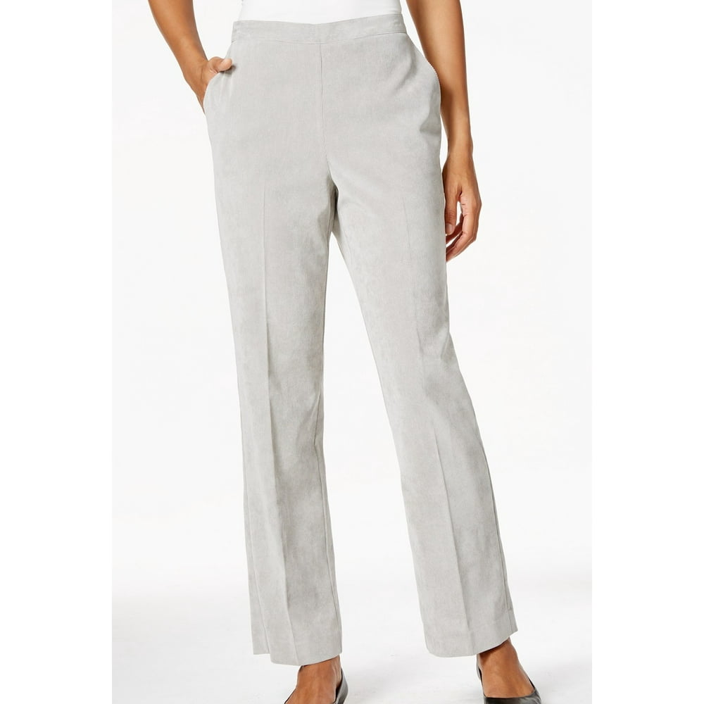 Alfred Dunner Alfred Dunner NEW Gray Women's 10P Petite StraightLeg